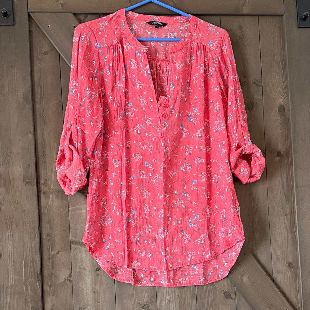 George Pink Floral Women's Blouse